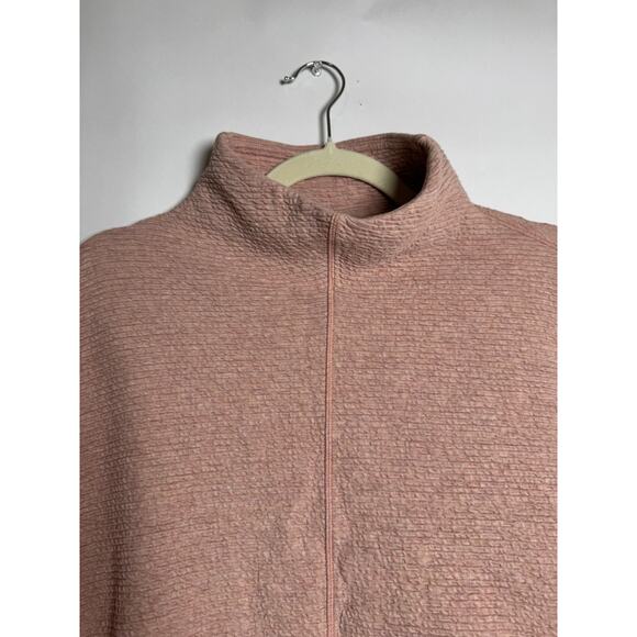 LULULEMON Along the Way Mock Neck Long Sleeve Heathered Copper Clay Pink - Picture 4 of 8